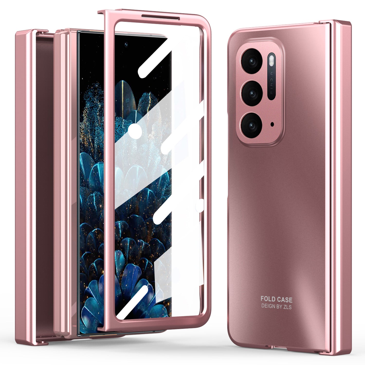 Hard PC Phone Case for Oppo Find N Shockproof Protective Phone Shell Cover with Screen Film