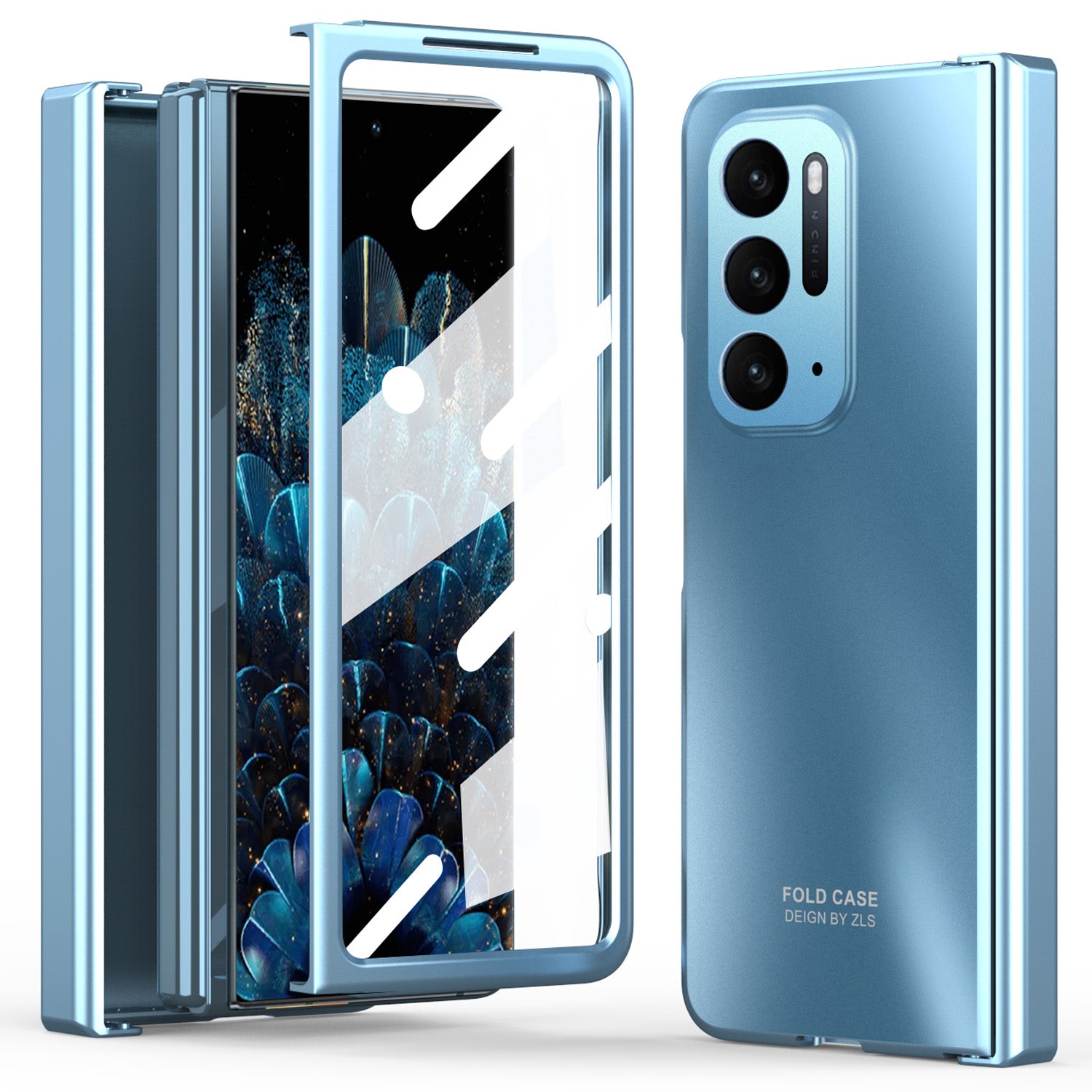 Hard PC Phone Case for Oppo Find N Shockproof Protective Phone Shell Cover with Screen Film