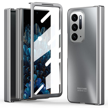 Hard PC Phone Case for Oppo Find N Shockproof Protective Phone Shell Cover with Screen Film