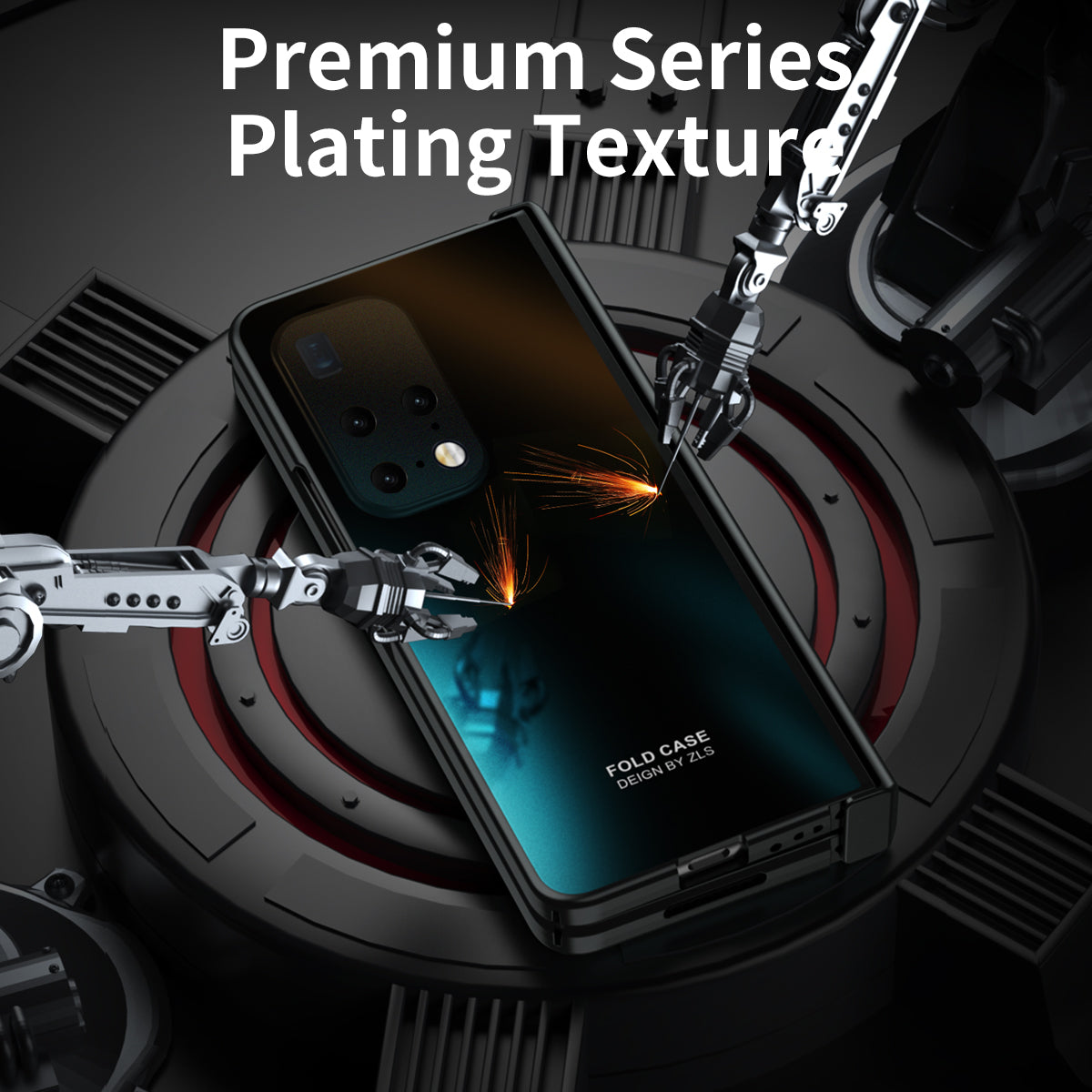 Phone Case for Huawei Mate X2 Anti-Drop Hard PC Protective Phone Shell Cover with Screen Film