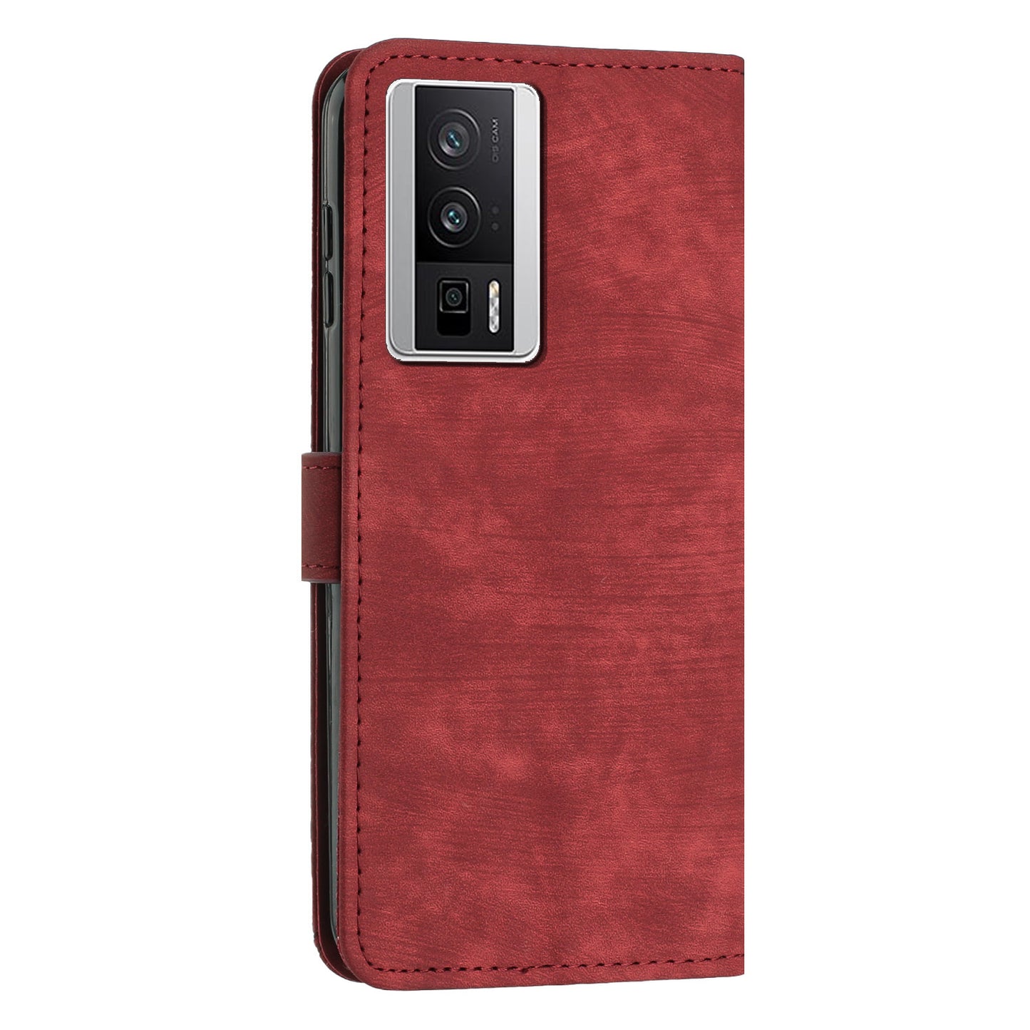 For Xiaomi Poco F5 Pro 5G / Redmi K60 Pro 5G / K60 5G Leather Phone Case Lines Imprinted Stand Phone Wallet Cover