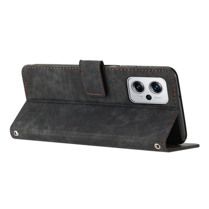 Phone Case for Xiaomi Redmi Note 11T Pro 5G / Note 11T Pro+ 5G / Note 12T Pro 5G / Poco X4 GT 5G / Redmi K50i 5G Lines Imprint Wallet Stand Leather Cover