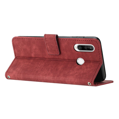 For Huawei P30 Lite New Edition / P30 Lite / nova 4e / Honor 20 Lite Stand Imprinted Phone Case Leather Wallet Skin-touch Shell