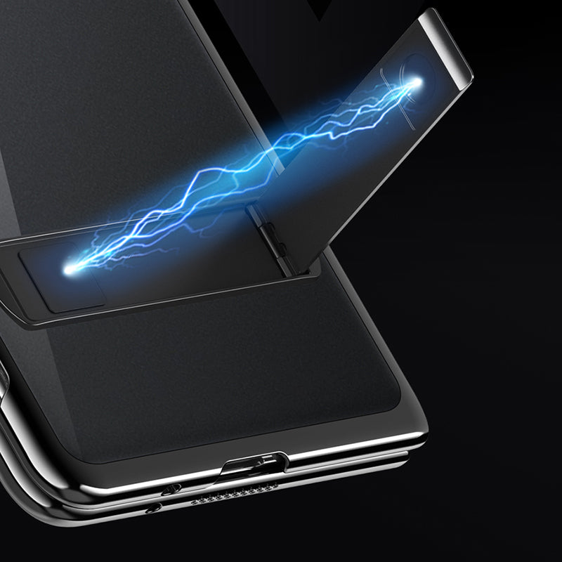 Shockproof Phone Cover for Huawei Mate X3 5G PC Phone Case Electroplating Phone Shell with Kickstand