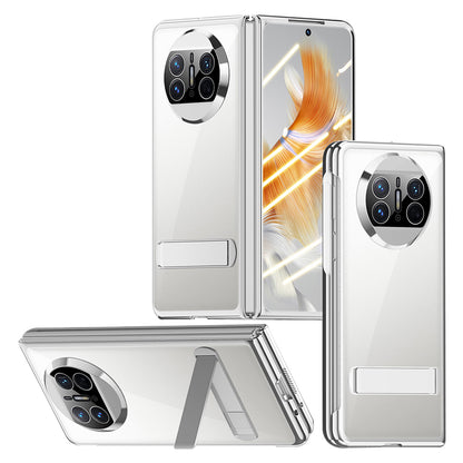 Shockproof Phone Cover for Huawei Mate X3 5G PC Phone Case Electroplating Phone Shell with Kickstand