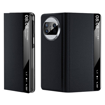 Protective Cover for Huawei Mate X3 5G Cowhide Leather PC Phone Case Phone Shell