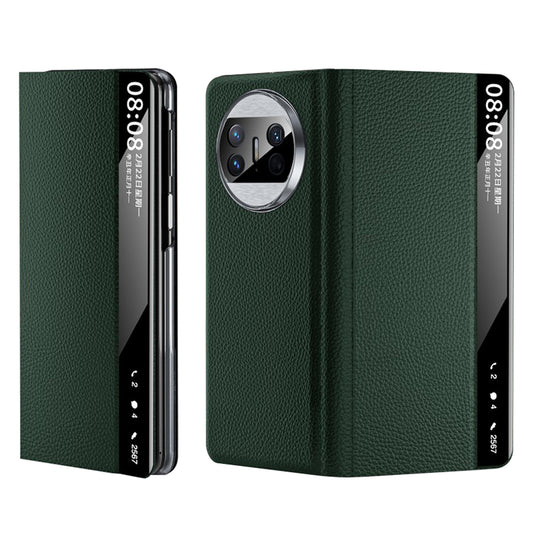 Protective Cover for Huawei Mate X3 5G Cowhide Leather PC Phone Case Phone Shell