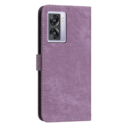Leather Case for Oppo A57 (2022) 5G / 4G / A77 5G / Realme V23 5G Wallet Stand Phone Shell Lines Imprint Cover