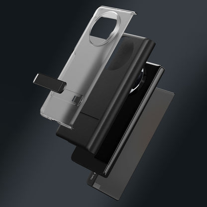 Phone Cover for Huawei Mate X3 5G Protective Case PU Leather PC Phone Shell with Kickstand