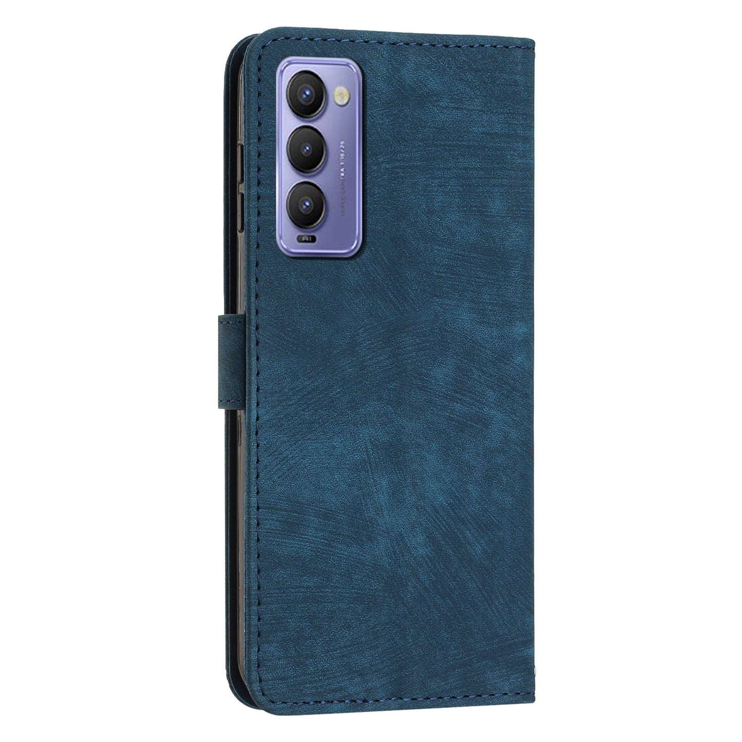 For Tecno Camon 18 / 18 P Phone Wallet Stand Case PU Leather PLines Imprinted Cover with Straps