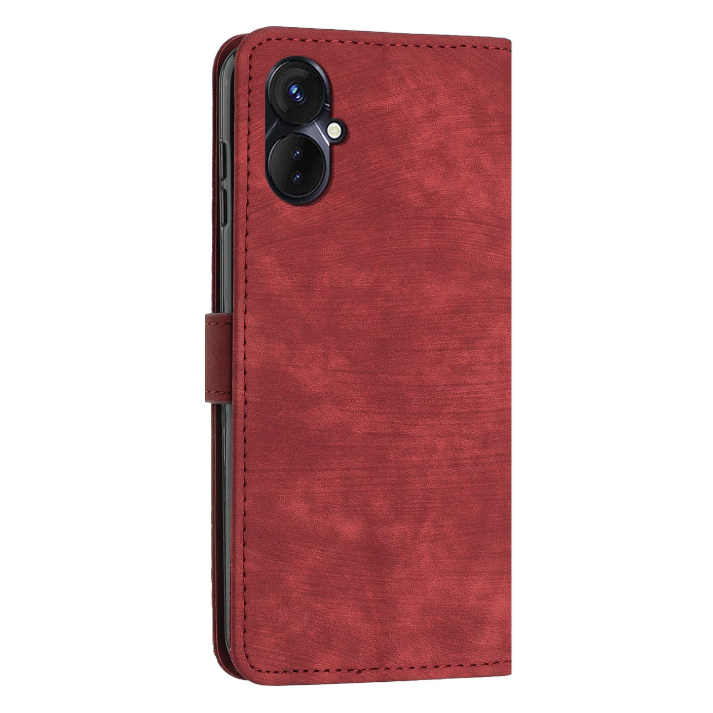 For Tecno Camon 19 Neo 4G Flip Stand Mobile Phone Case Imprint Lines PU Leather Wallet Anti-Dust Skin-touch Cover Shell
