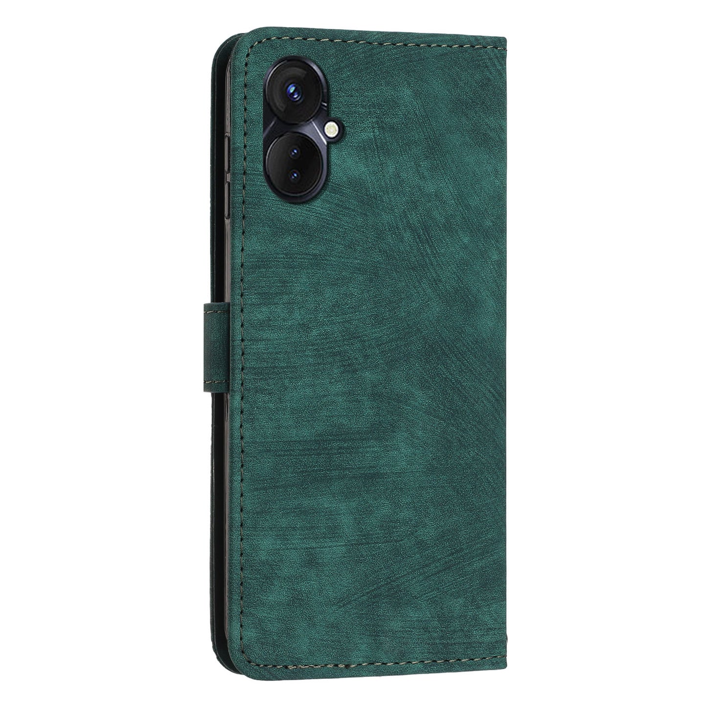 For Tecno Camon 19 Neo 4G Flip Stand Mobile Phone Case Imprint Lines PU Leather Wallet Anti-Dust Skin-touch Cover Shell