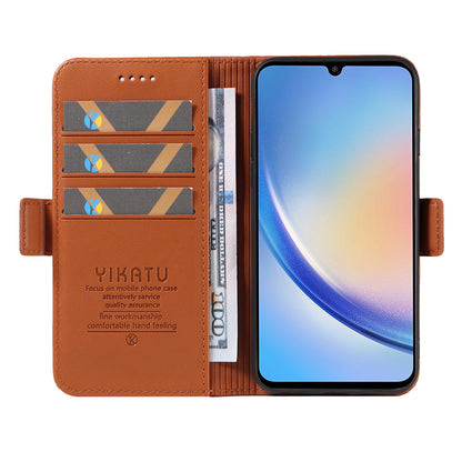 YIKATU YK-003 PU Leather Flip Cover for Samsung Galaxy A34 5G Phone Case with Wallet