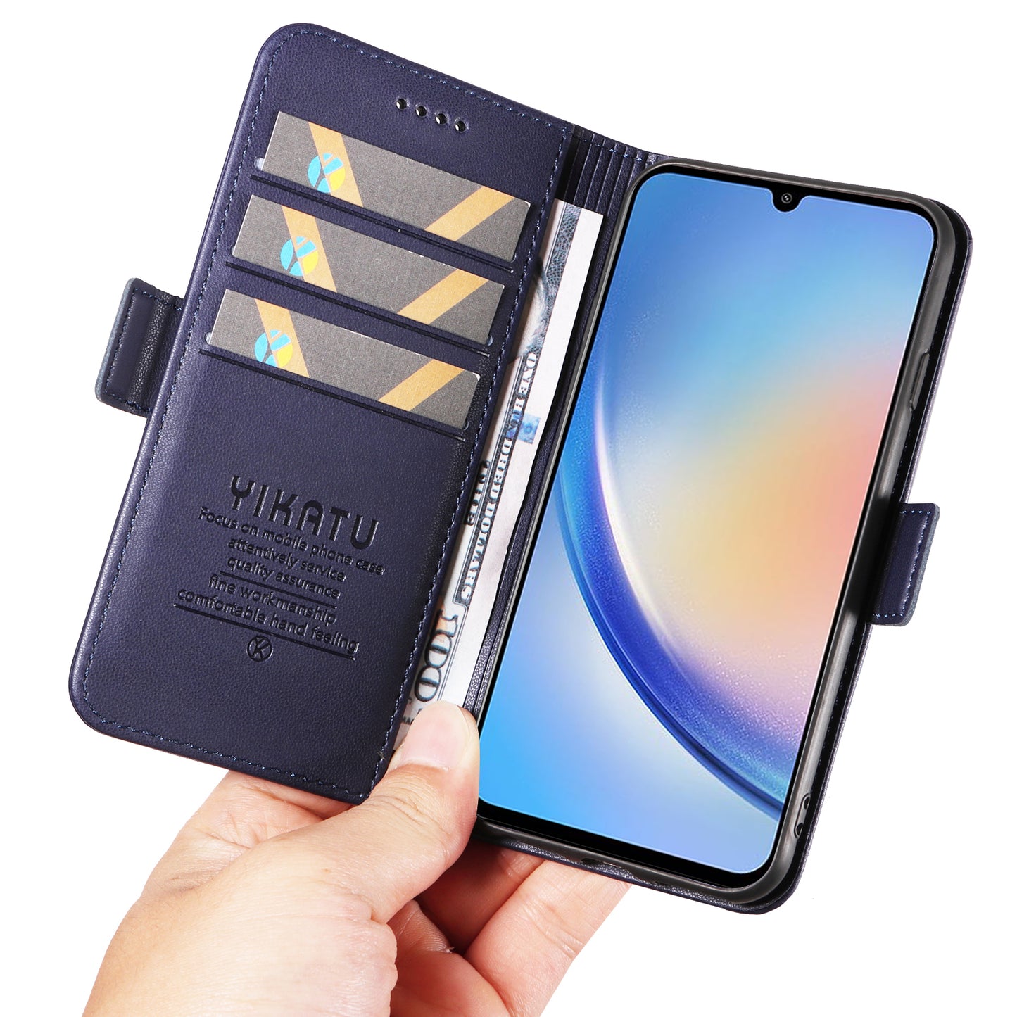 YIKATU YK-003 PU Leather Flip Cover for Samsung Galaxy A34 5G Phone Case with Wallet