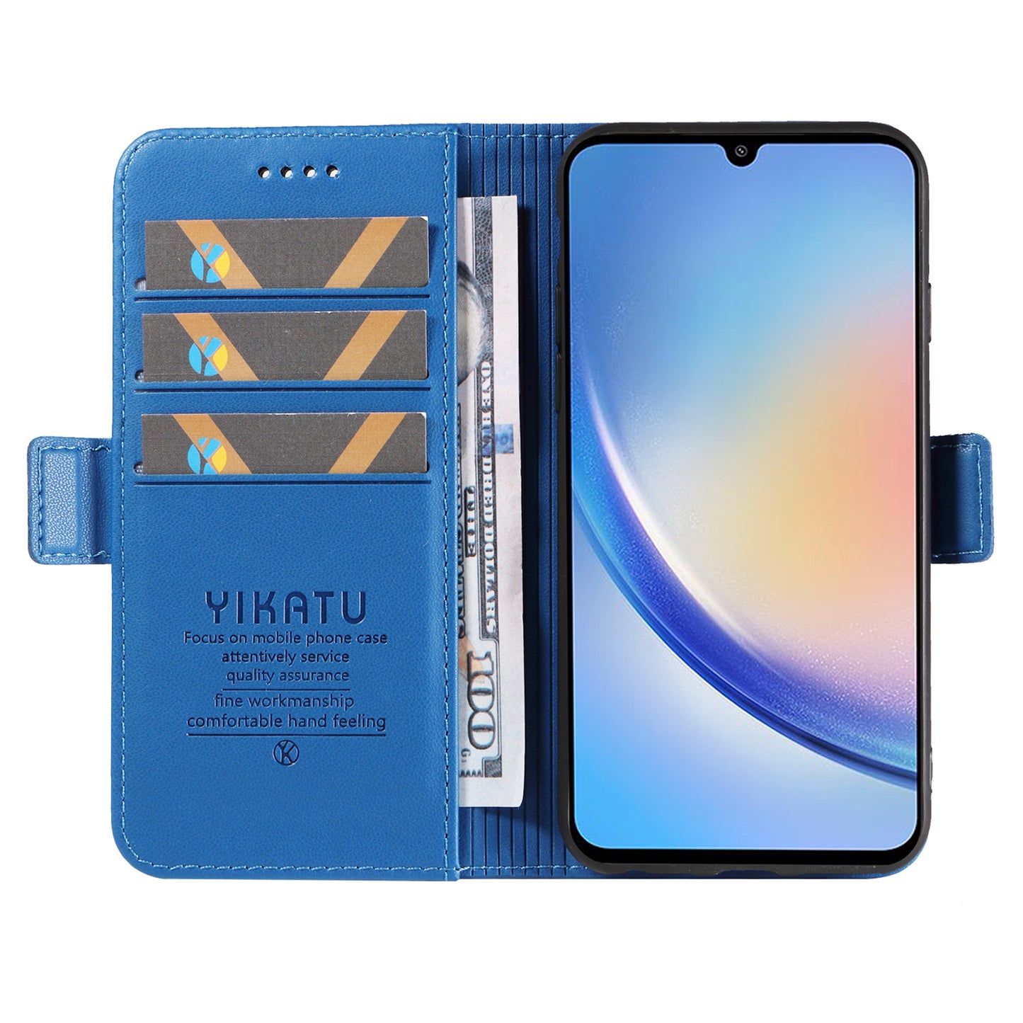 YIKATU YK-003 PU Leather Flip Cover for Samsung Galaxy A34 5G Phone Case with Wallet