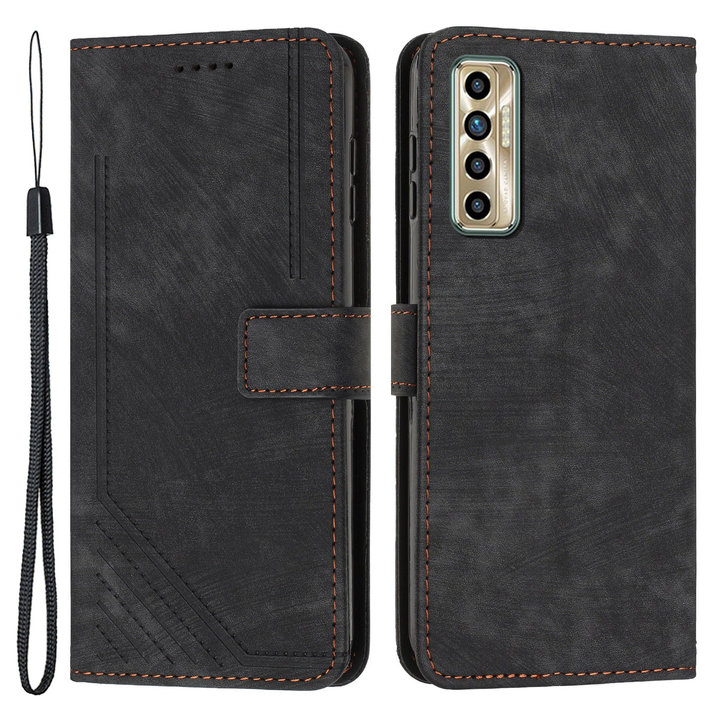 For Tecno Camon 17P / 17 Pro Anti-Scratch PU Leather Wallet Phone Case Skin-touch Flip Stand Mobile Phone Cover