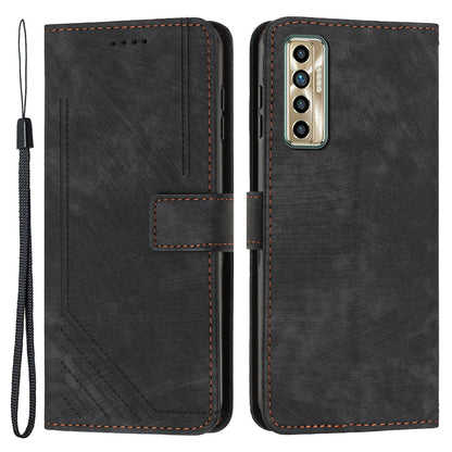 For Tecno Camon 17P / 17 Pro Anti-Scratch PU Leather Wallet Phone Case Skin-touch Flip Stand Mobile Phone Cover