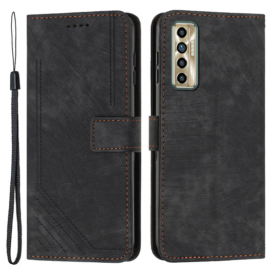 For Tecno Camon 17P / 17 Pro Anti-Scratch PU Leather Wallet Phone Case Skin-touch Flip Stand Mobile Phone Cover