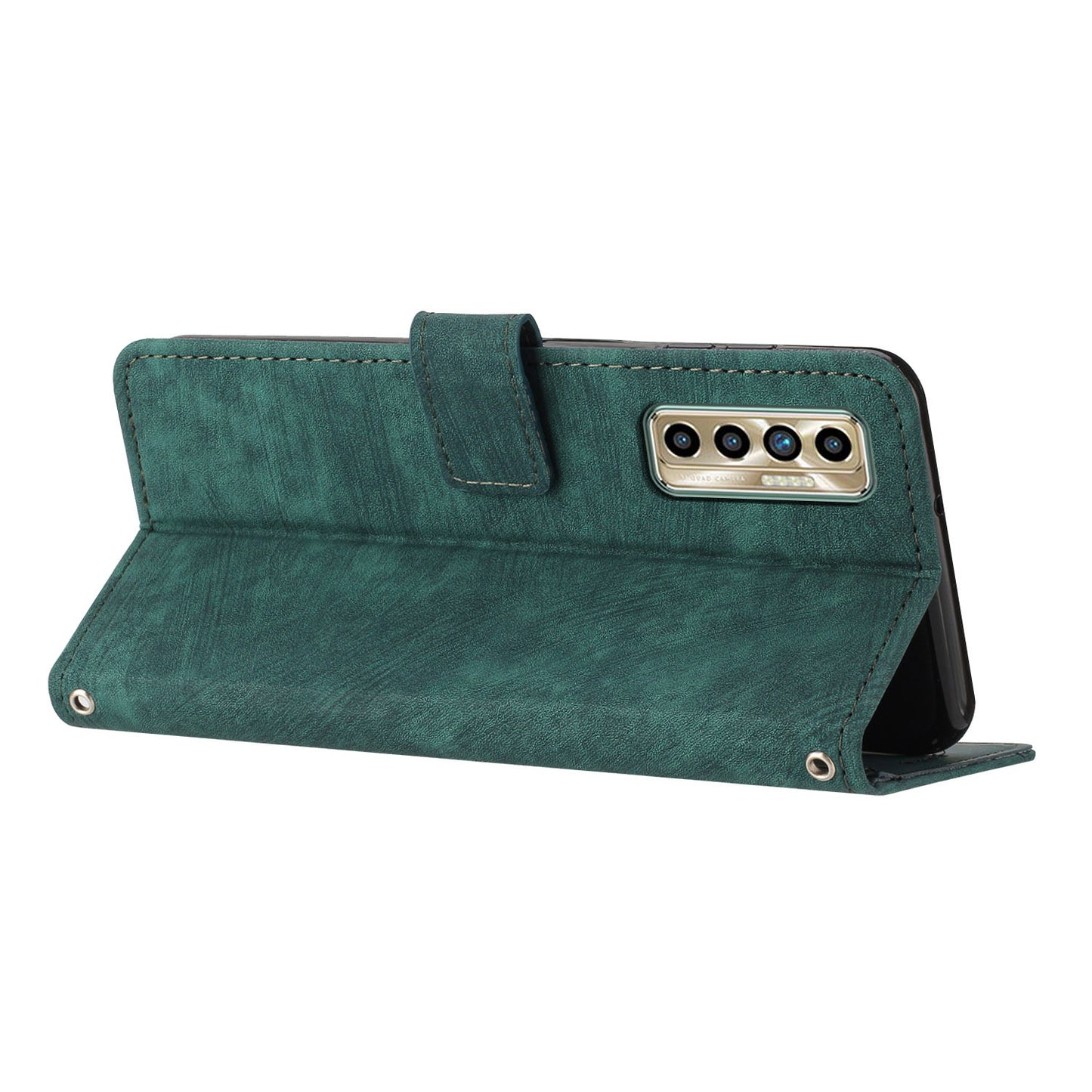 For Tecno Camon 17P / 17 Pro Anti-Scratch PU Leather Wallet Phone Case Skin-touch Flip Stand Mobile Phone Cover