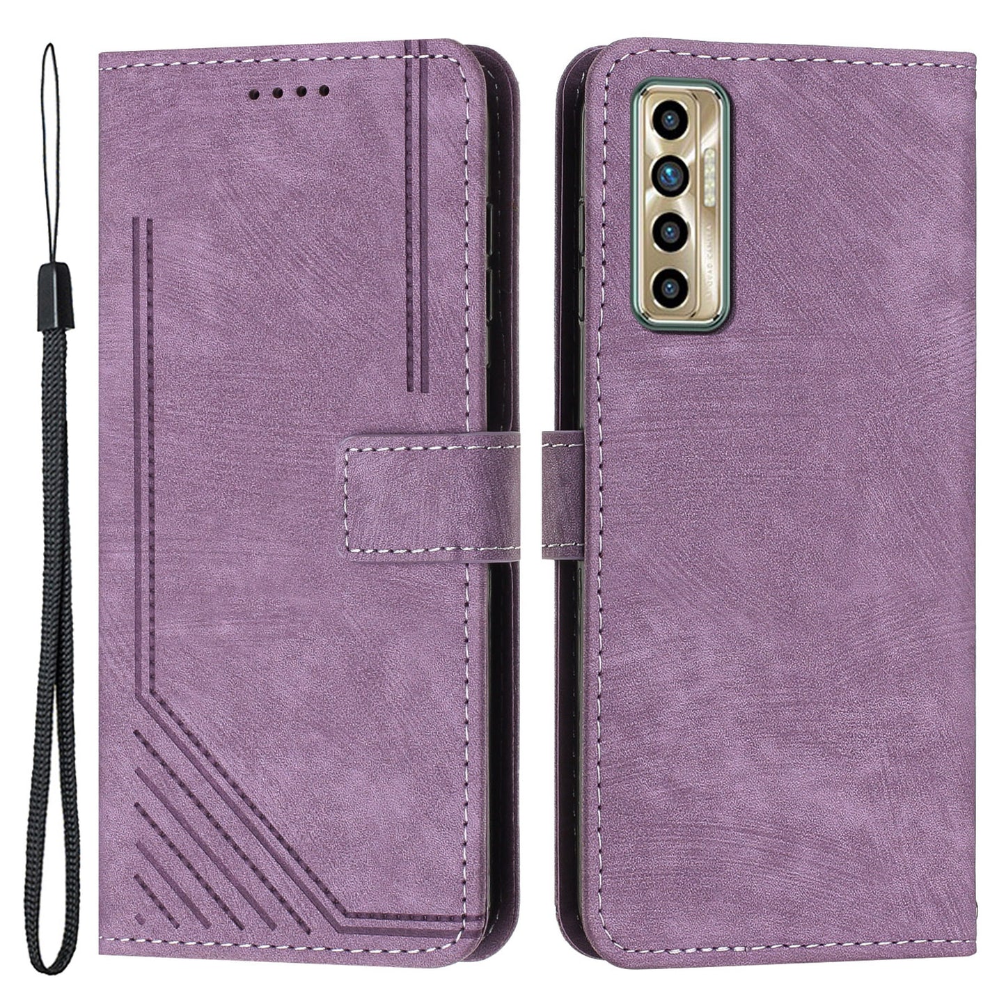 For Tecno Camon 17P / 17 Pro Anti-Scratch PU Leather Wallet Phone Case Skin-touch Flip Stand Mobile Phone Cover