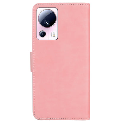Solid Color Phone Case for Xiaomi 13 Lite / Civi 2 5G PU Leather Wallet Stand Anti-drop Cell Phone Cover