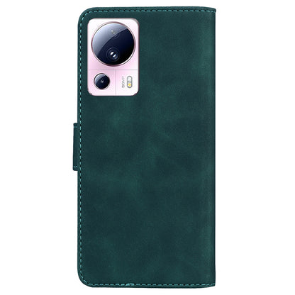 Solid Color Phone Case for Xiaomi 13 Lite / Civi 2 5G PU Leather Wallet Stand Anti-drop Cell Phone Cover