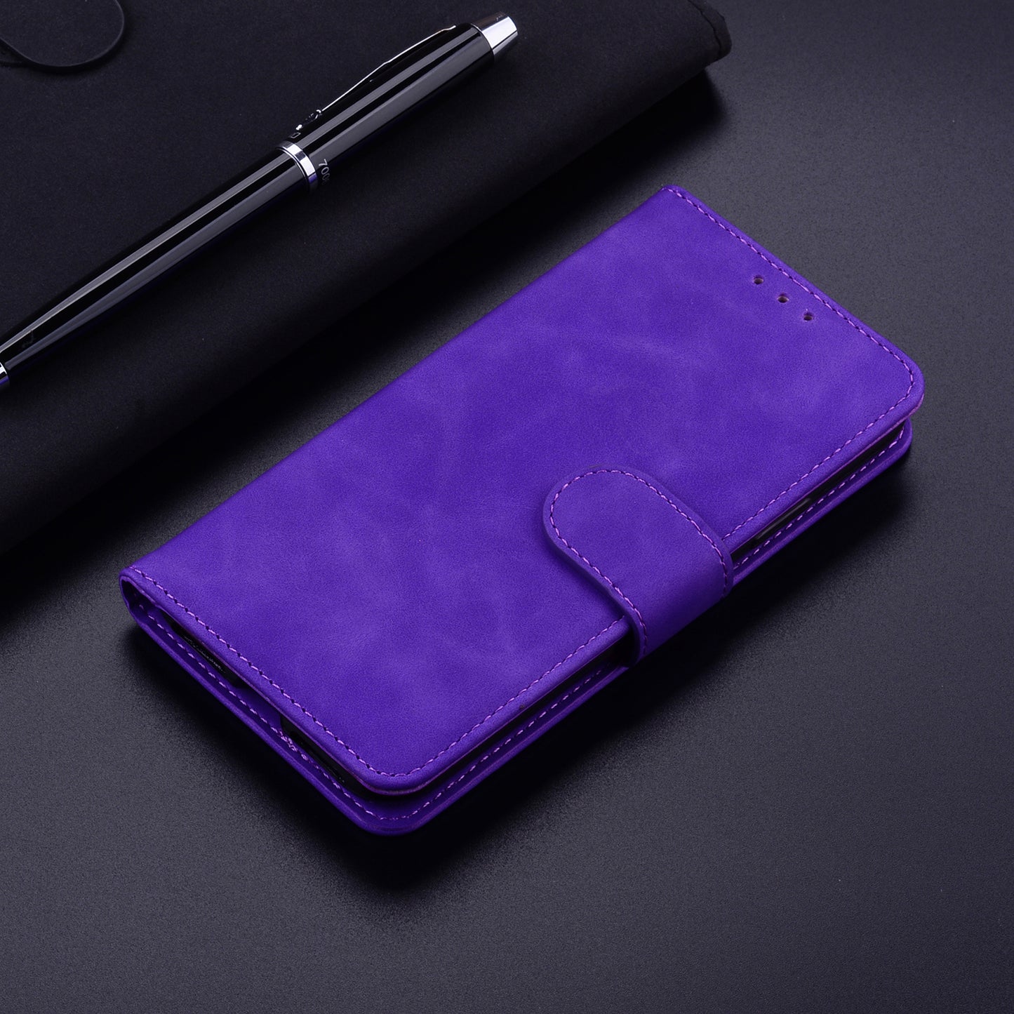 Solid Color Phone Case for Xiaomi 13 Lite / Civi 2 5G PU Leather Wallet Stand Anti-drop Cell Phone Cover
