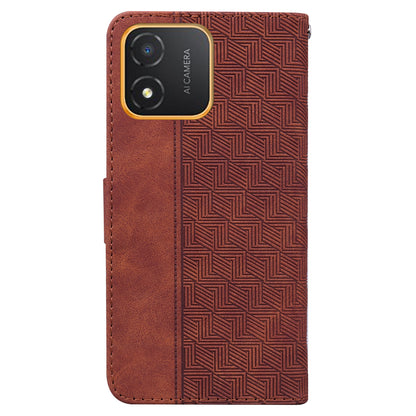 For Honor X5 4G Geometry Pattern Imprinted Leather Phone Case Wallet Stand Cover