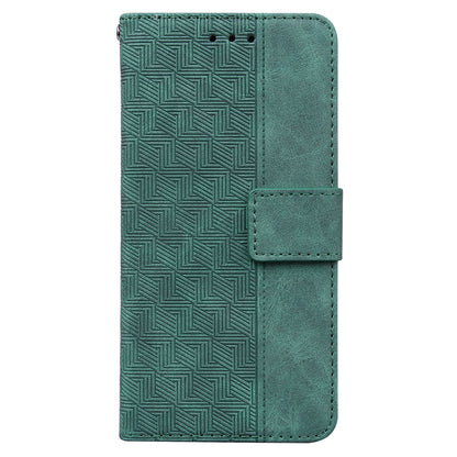 Phone Leather Shell for Huawei nova Y61 4G / Enjoy 50z 4G Wallet Case Geometry Pattern Imprinted Stand Cover