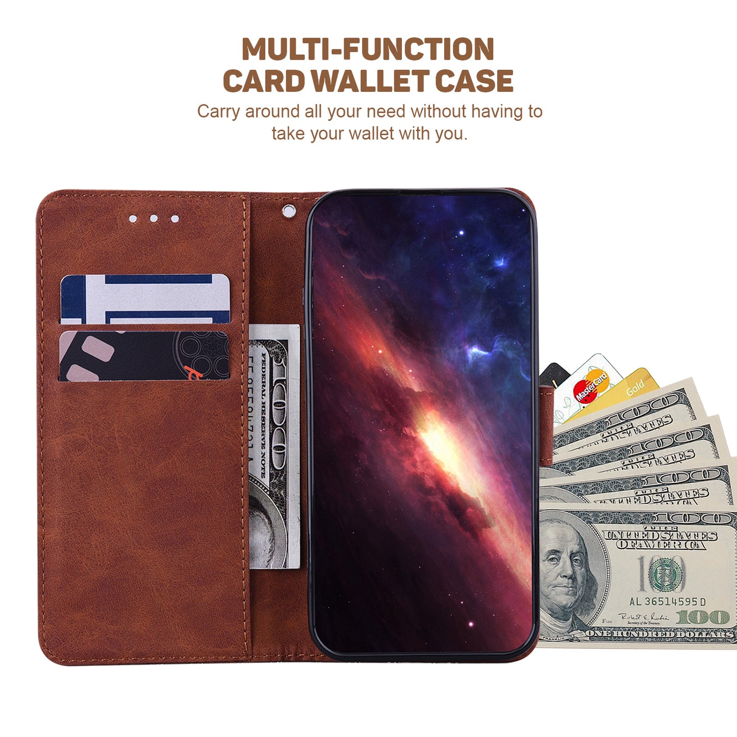 Phone Leather Shell for Huawei nova Y61 4G / Enjoy 50z 4G Wallet Case Geometry Pattern Imprinted Stand Cover