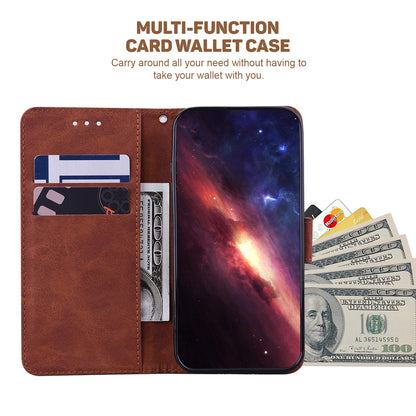 Phone Leather Shell for Huawei nova Y61 4G / Enjoy 50z 4G Wallet Case Geometry Pattern Imprinted Stand Cover