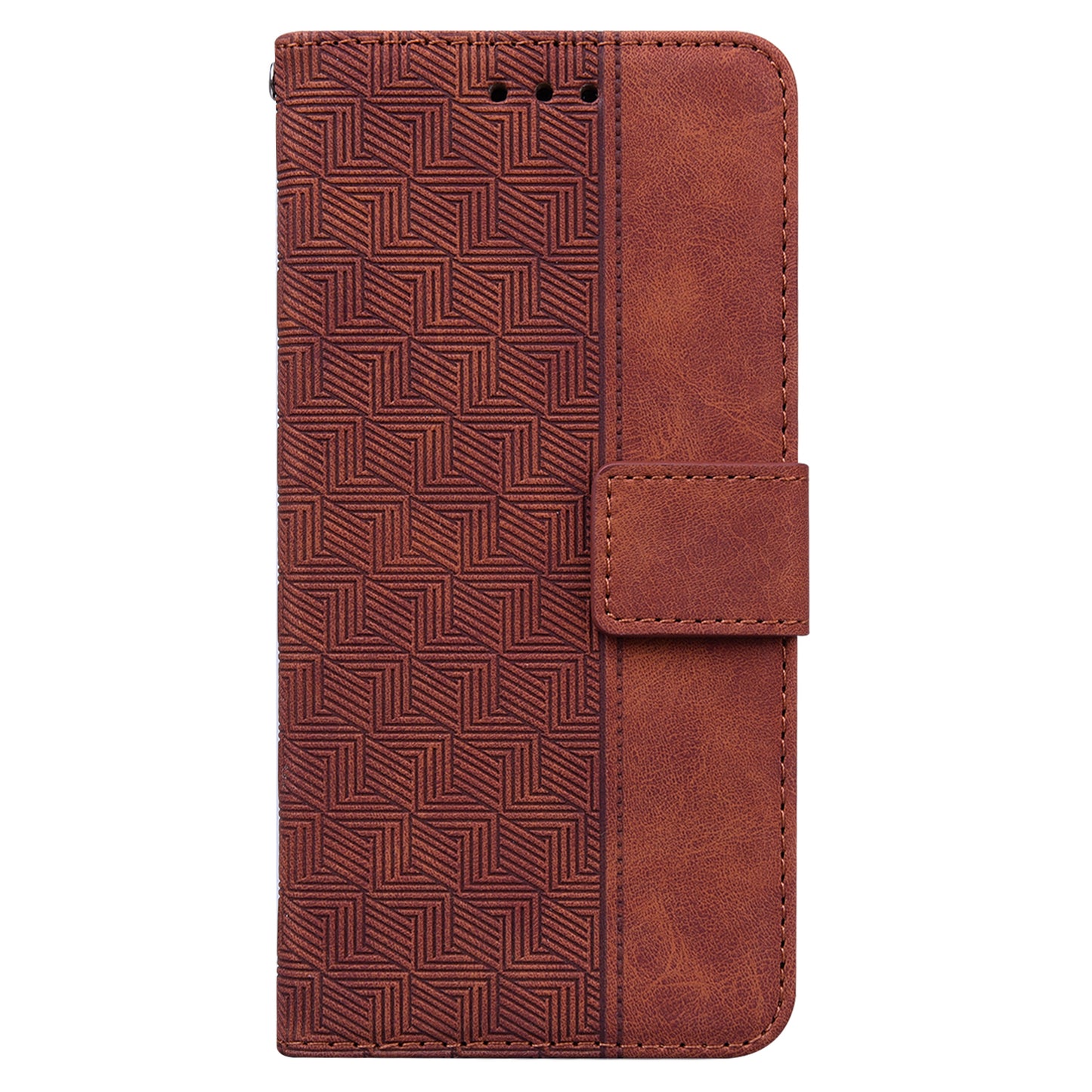 Phone Leather Shell for Huawei nova Y61 4G / Enjoy 50z 4G Wallet Case Geometry Pattern Imprinted Stand Cover