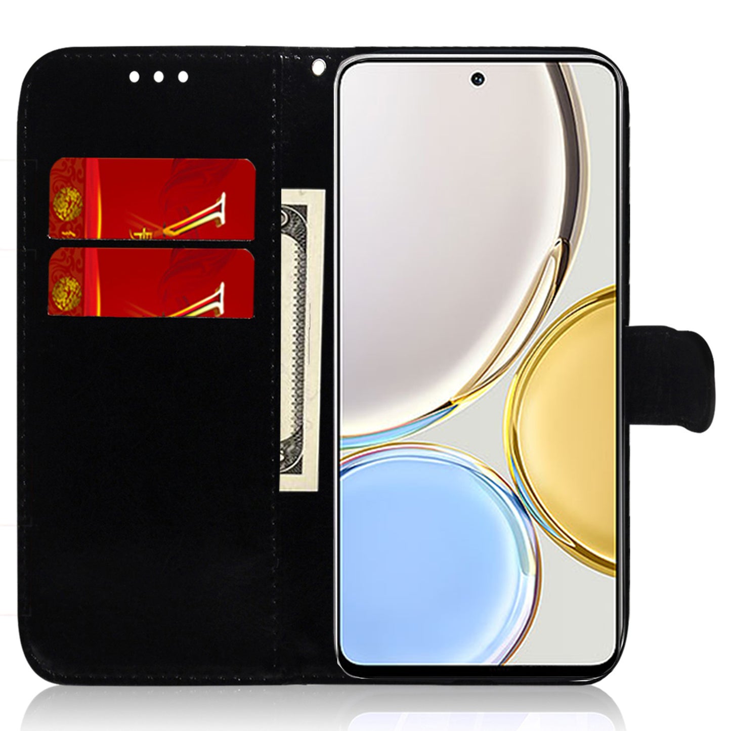 For Huawei nova Y61 4G / Enjoy 50z 4G Dazzling Flower Pattern Stand Phone Case PU Leather Phone Wallet Cover