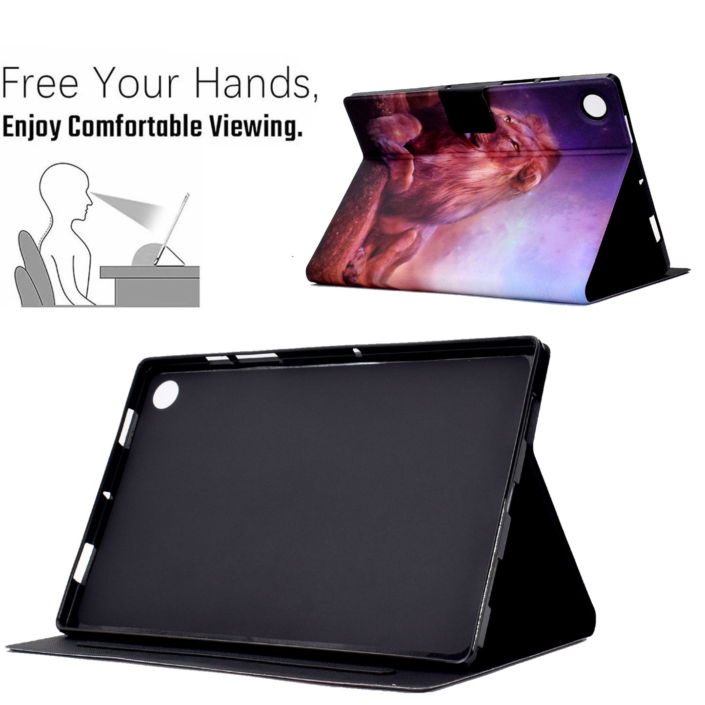 For Huawei MatePad SE 10.4-inch PU Leather Tablet Case Pattern Printing Stand Card Slot Cover