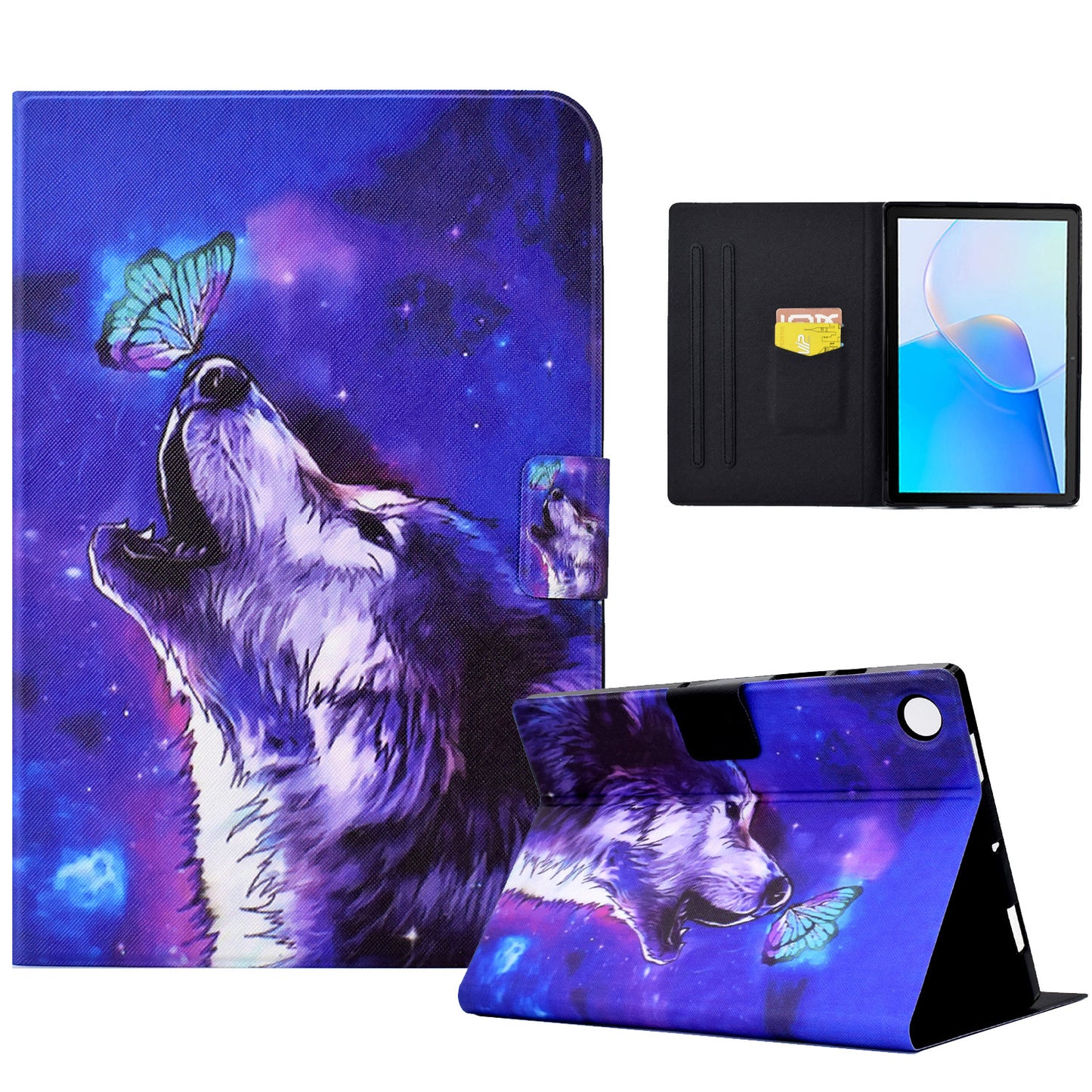 For Huawei MatePad SE 10.4-inch PU Leather Tablet Case Pattern Printing Stand Card Slot Cover