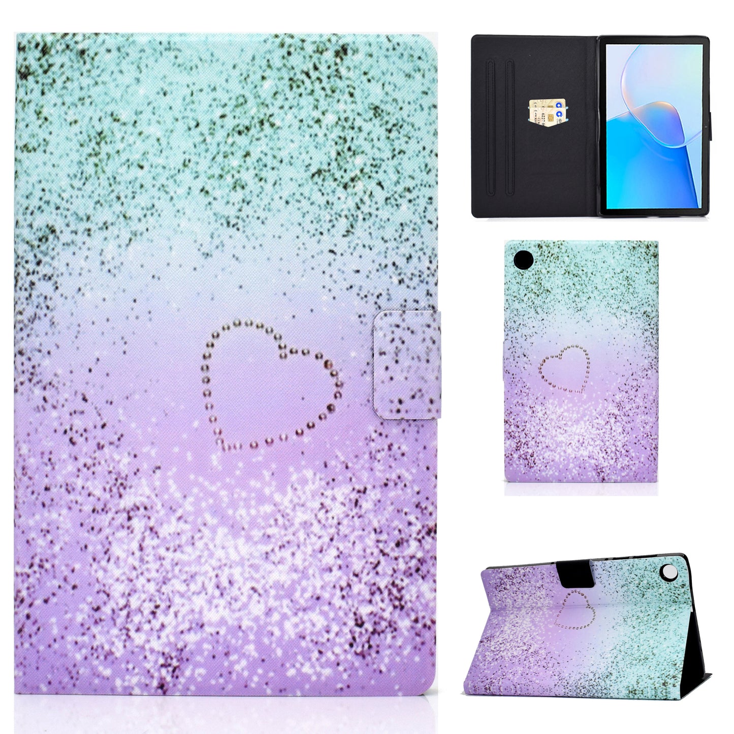 For Huawei MatePad SE 10.4-inch PU Leather Tablet Case Pattern Printing Stand Card Slot Cover