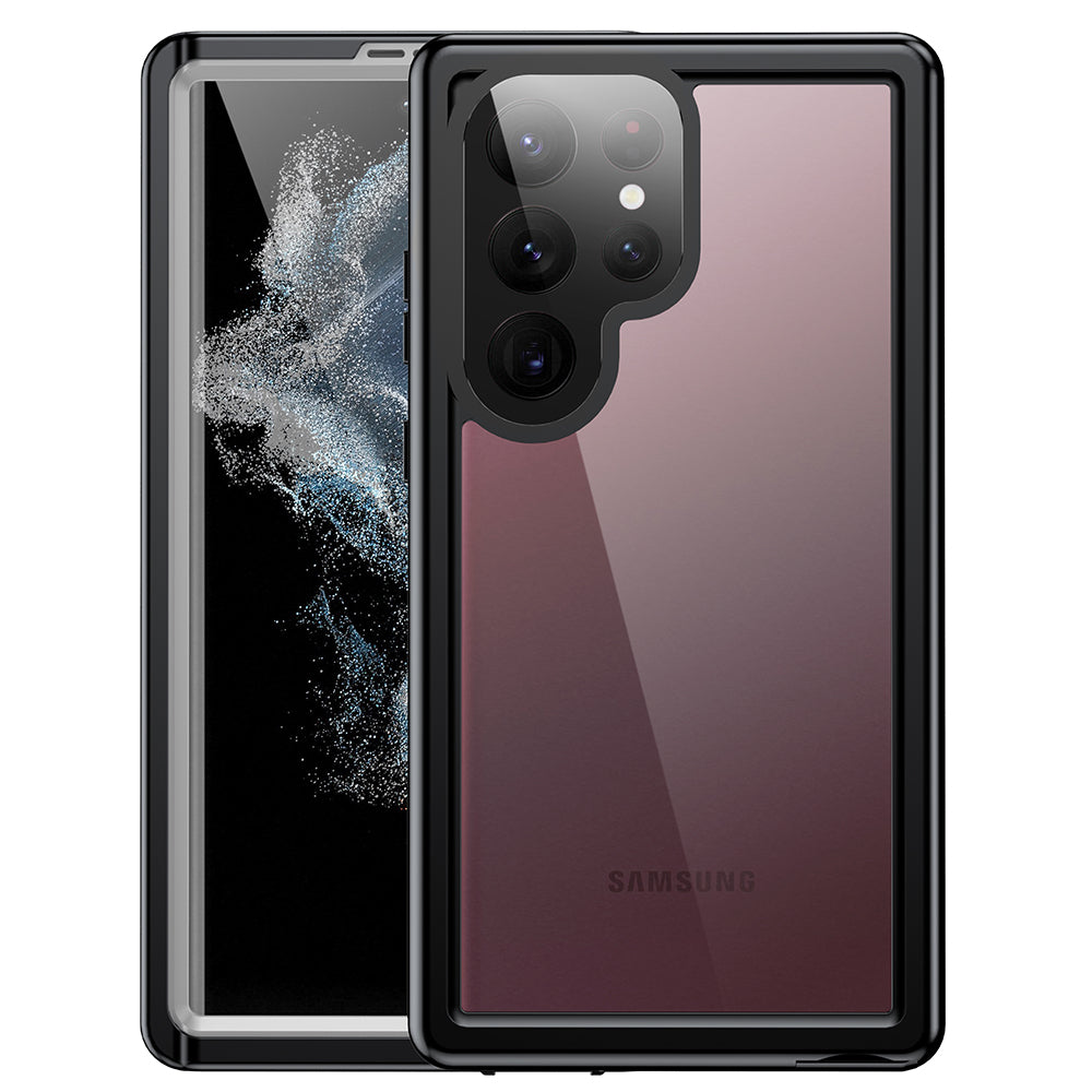 For Samsung Galaxy S23 Ultra IP68 Waterproof Phone Case Anti-Drop PC Neoprene Phone Cover for Outdoor Hiking Climbing