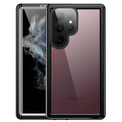 For Samsung Galaxy S23 Ultra IP68 Waterproof Phone Case Anti-Drop PC Neoprene Phone Cover for Outdoor Hiking Climbing