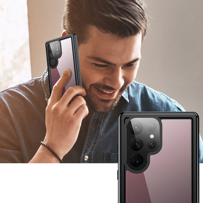 For Samsung Galaxy S23 Ultra IP68 Waterproof Phone Case Anti-Drop PC Neoprene Phone Cover for Outdoor Hiking Climbing