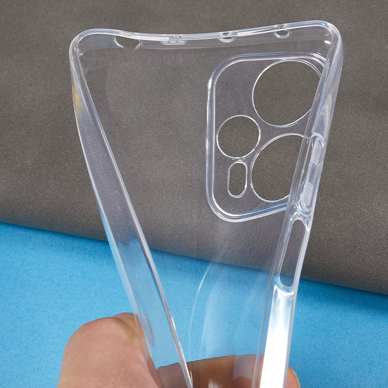 For Xiaomi Redmi Note 12 Turbo / Poco F5 5G Transparent TPU Phone Case Ultra-thin Drop-proof Phone Cover