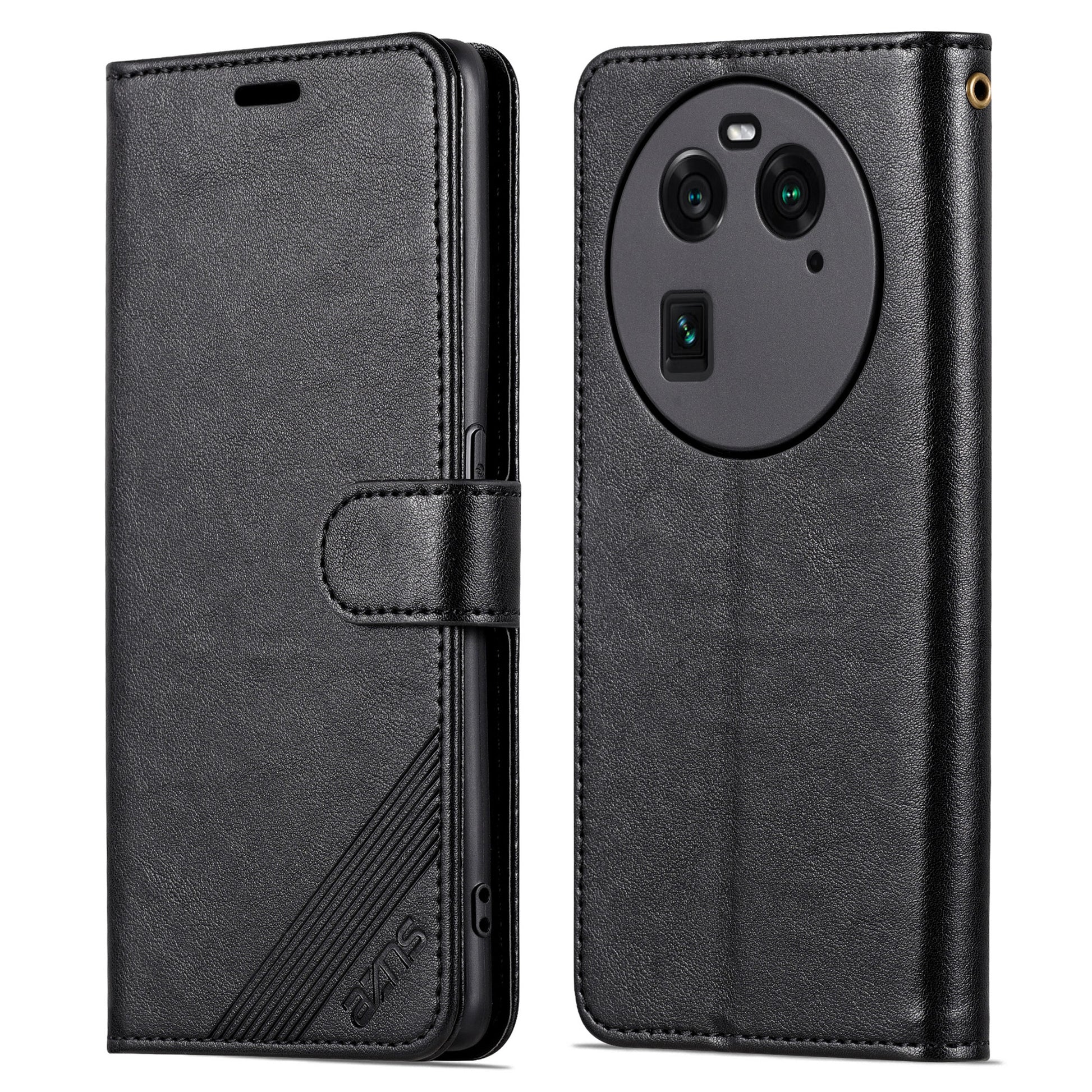 AZNS Phone Case for Oppo Find X6 Pro Mobile Phone Cover PU Leather Stand Wallet Shell