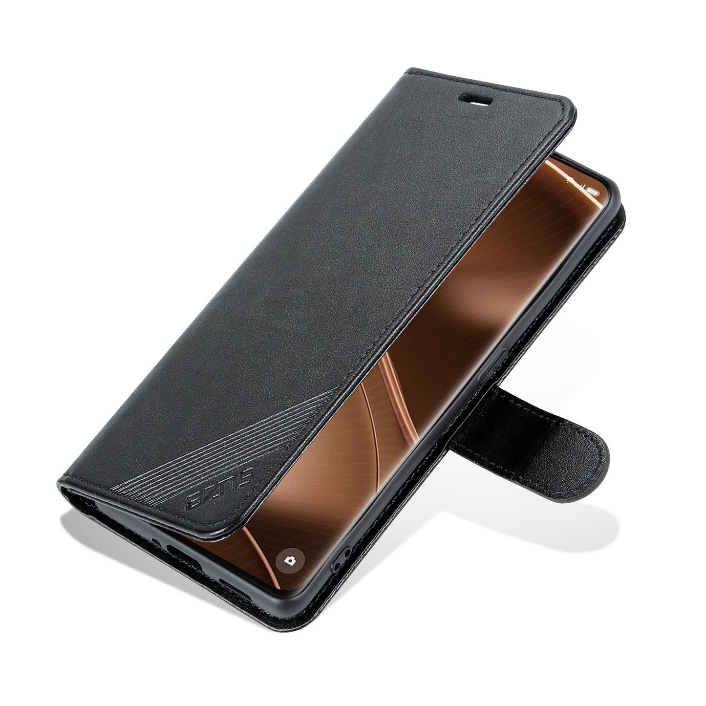 AZNS Phone Case for Oppo Find X6 Pro Mobile Phone Cover PU Leather Stand Wallet Shell