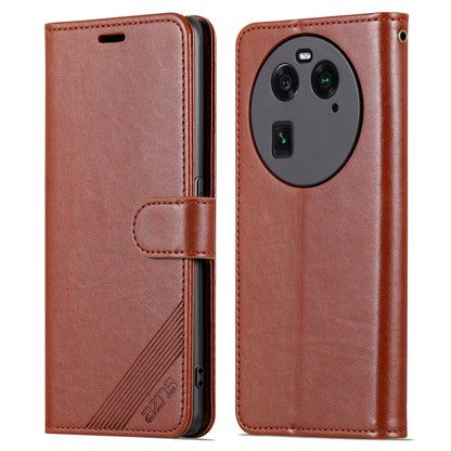 AZNS Phone Case for Oppo Find X6 Pro Mobile Phone Cover PU Leather Stand Wallet Shell