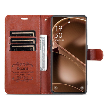 AZNS Phone Case for Oppo Find X6 Pro Mobile Phone Cover PU Leather Stand Wallet Shell