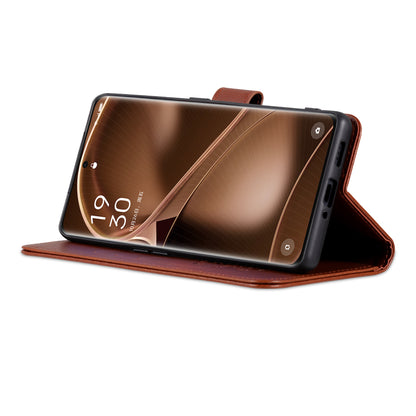 AZNS Phone Case for Oppo Find X6 Pro Mobile Phone Cover PU Leather Stand Wallet Shell