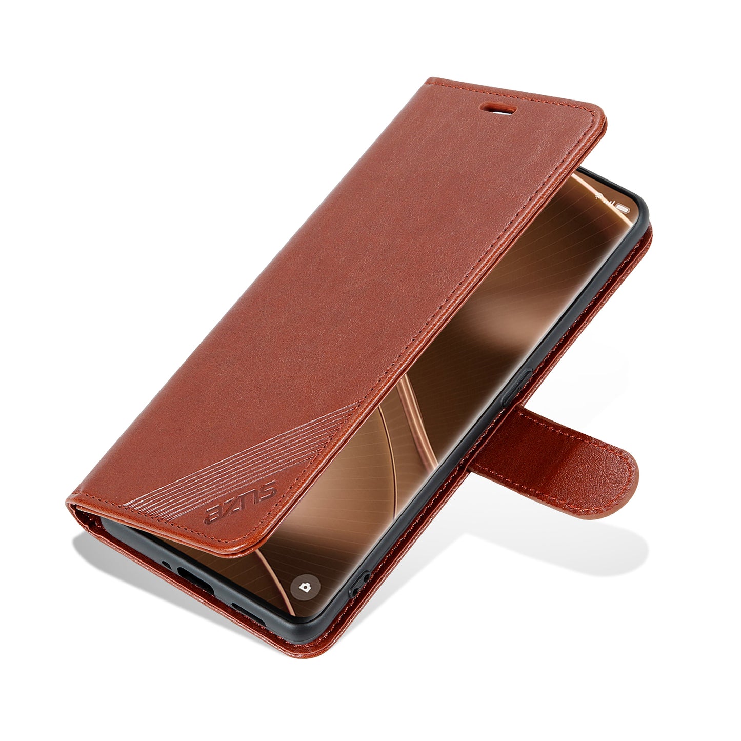 AZNS Phone Case for Oppo Find X6 Pro Mobile Phone Cover PU Leather Stand Wallet Shell