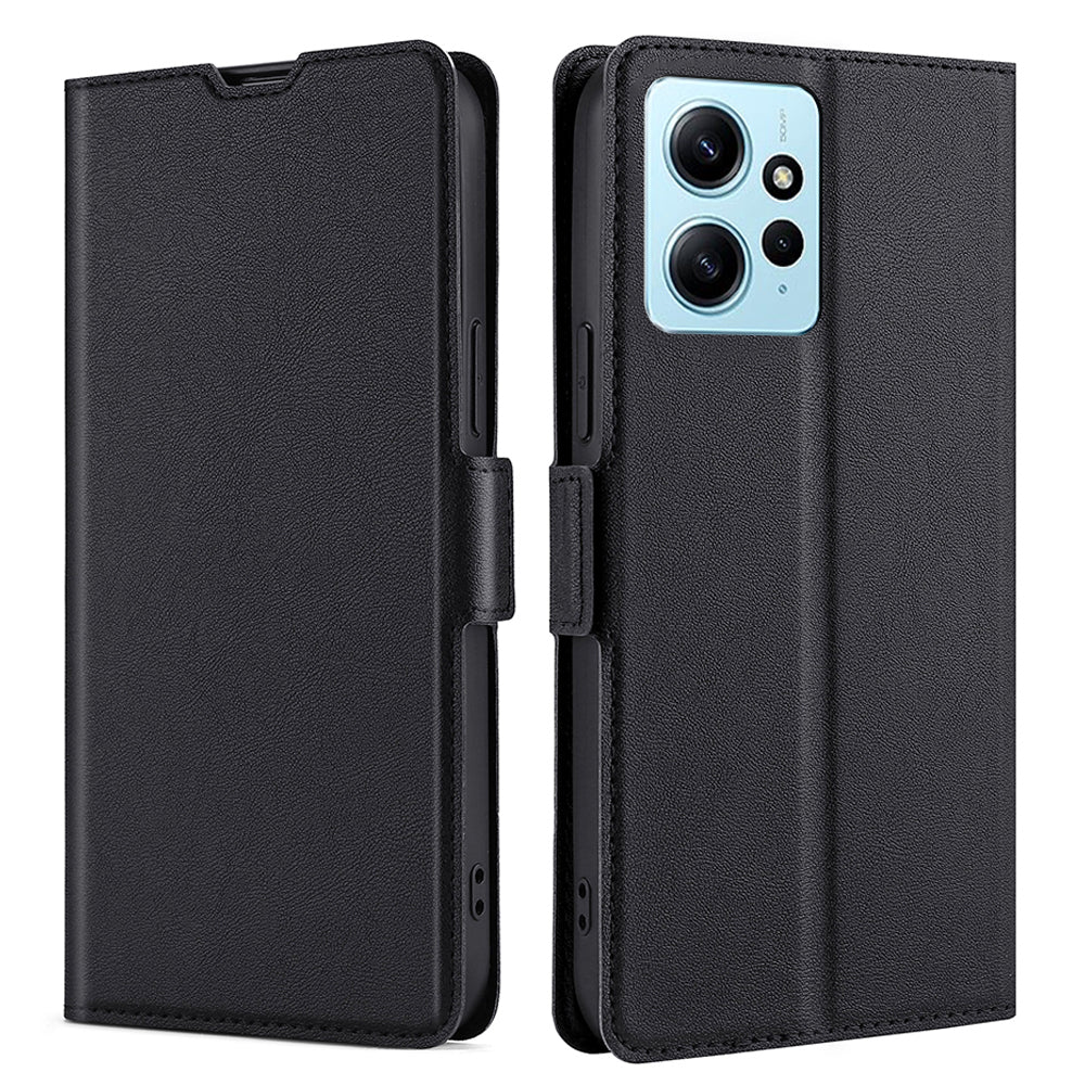 For Xiaomi Redmi Note 12 4G PU Leather Case with Card Slot Stand Flip Phone Cover