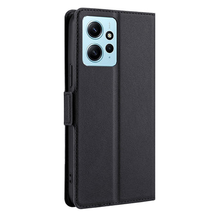 For Xiaomi Redmi Note 12 4G PU Leather Case with Card Slot Stand Flip Phone Cover