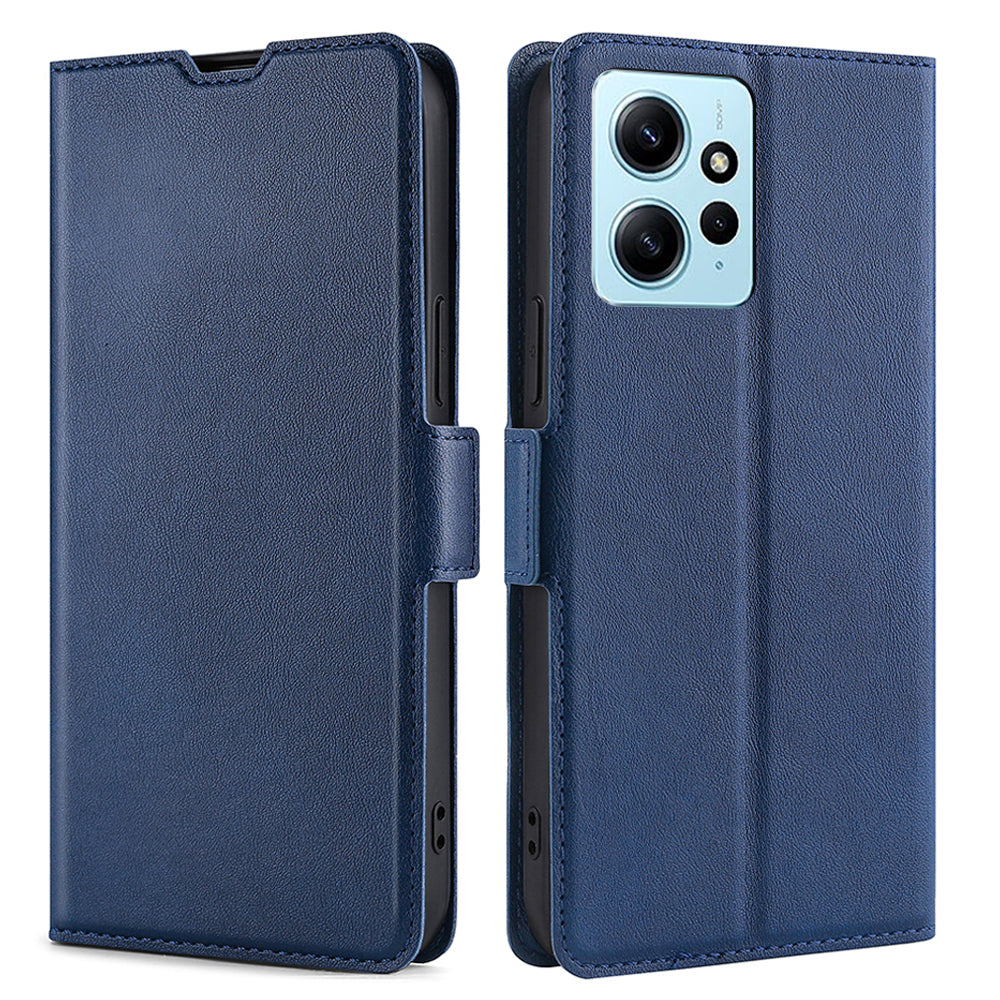 For Xiaomi Redmi Note 12 4G PU Leather Case with Card Slot Stand Flip Phone Cover
