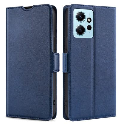 For Xiaomi Redmi Note 12 4G PU Leather Case with Card Slot Stand Flip Phone Cover